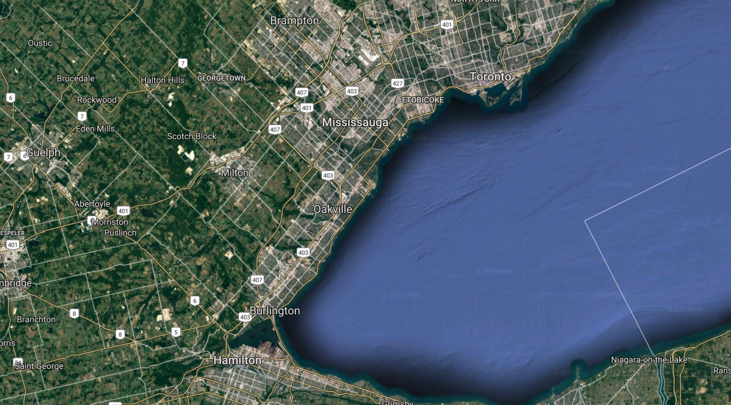 map of cities west of Toronto